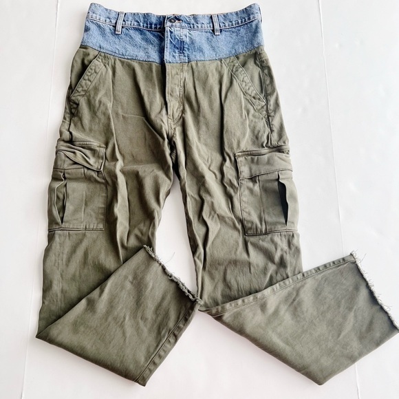 2/25 Revolve Hudson Jeans Foldover Cargo in Isolated Troop Denim Pants size 28 - Picture 4 of 12